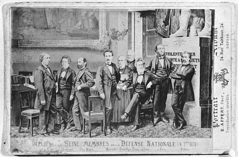 Eugène Appert Deputies de la Seine et Membres de la Défense Nationale, 7 Avril 1870. Photomontage.