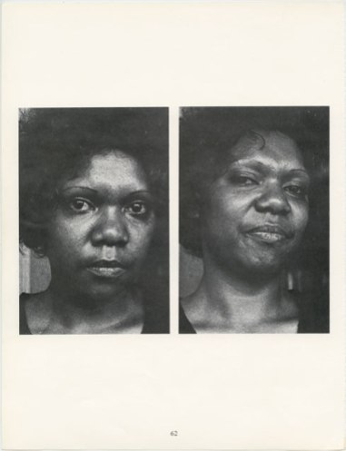 Carol Jerrems (1974) Syvanna Doolan, National Black Theatre, Sydney, page from 'A book about Australian Women'